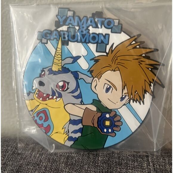 Digimon Yamato & Gabumon Rubber Coaster Charm Ichiban Kuji Brand New US Seller - Picture 1 of 2